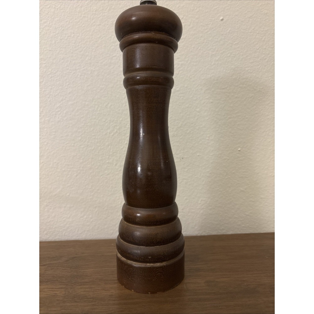 Peugeot Pepper Mill Grinder Made In France Wooden Chocolate Brown 10.5 Inch